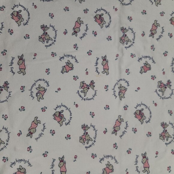 Baby BGosh Baby Blanket 100% Cotton Bunny Print One Size 4085 - Picture 2 of 8